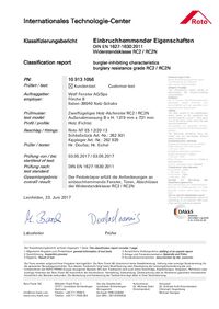 prüfbericht rc2-rc2n - holz-alu 2 flügel