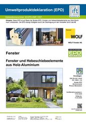 Umweltproduktdeklaration (EPD) Holz-Aluminium Fenster