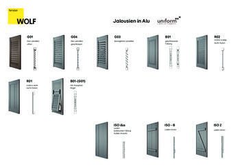 jalousien in alu Uniform
